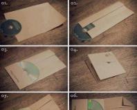 Делаем конверт для дисков из листа бумаги Делаем красивый конверт с перемычкой